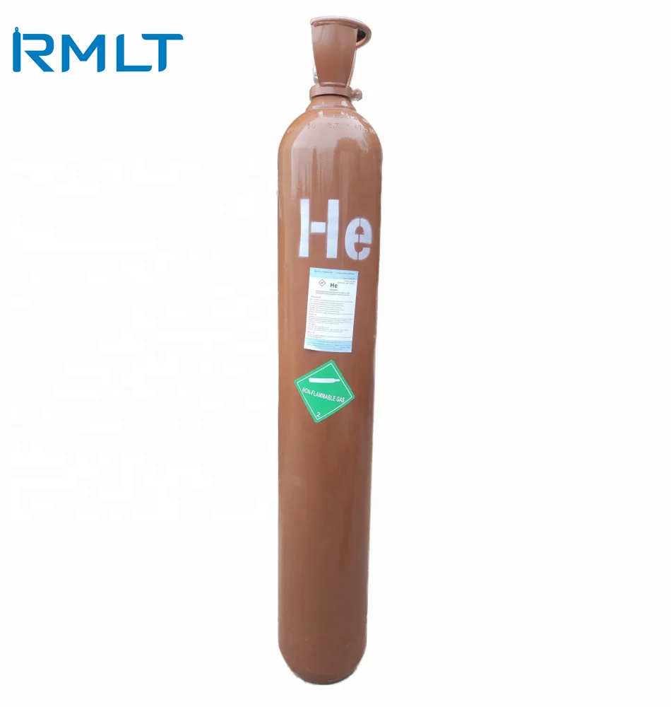 Industrial High Pure 99.999% Helium gas In 40L 50L Steel Cylinders Compress Helium Tank