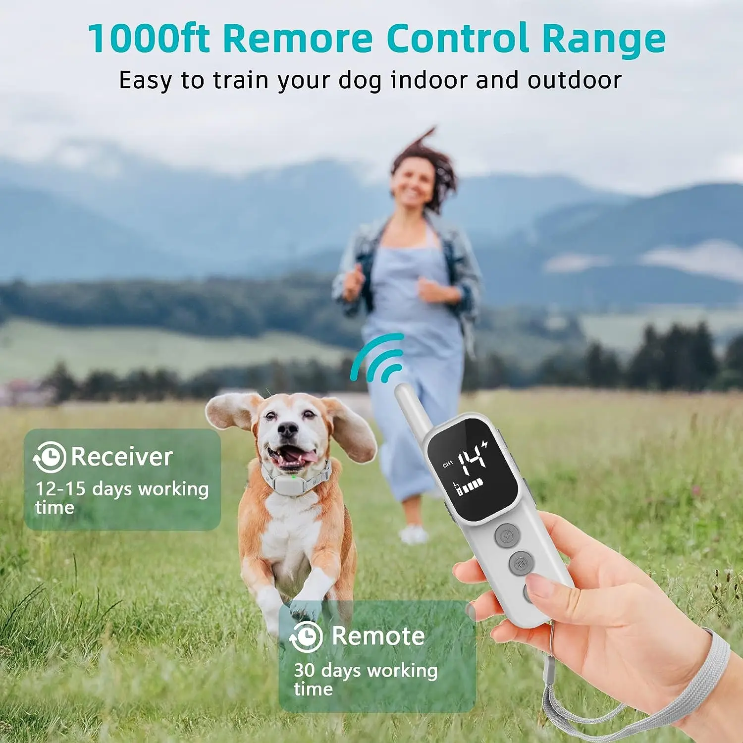 2024 New Dog GPS Wireless Fence Electric Fence System Rechargeable C91 Dog Fence Shock Collar Outdoor for Dogs With Screen