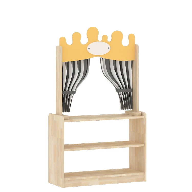 Children Role Play Games Supermarket Selling Wooden Furniture Cabinet