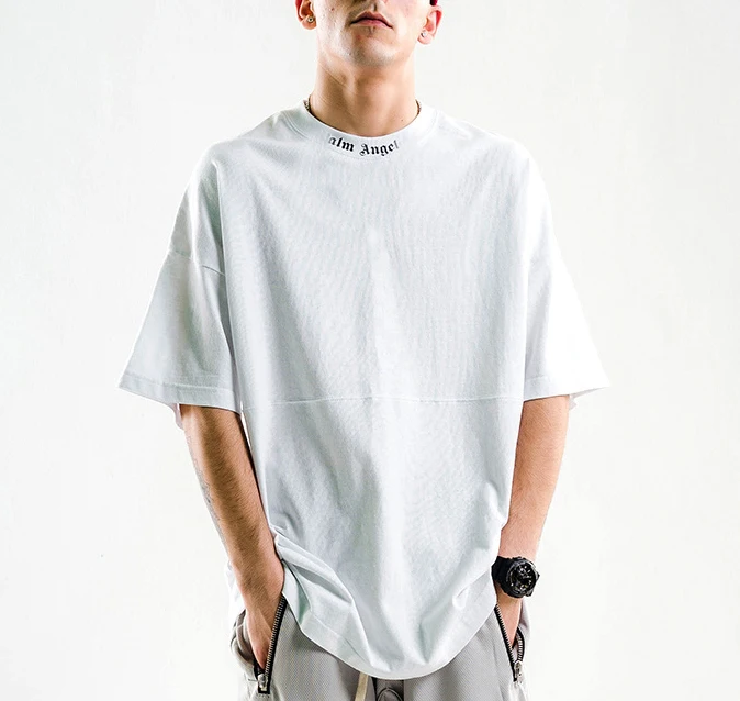 Модная Высококачественная Мужская водолазка в стиле хип-хоп на заказ, Повседневная Тяжелая Хлопковая мужская футболка большого размера