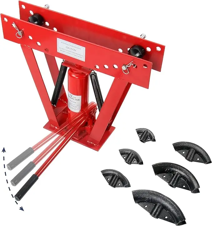 12 Ton Hydraulic Pipe Tube Bender Manual Heavy-Duty Hydraulic Bending Machine Hydraulic Tubing Bender Tool