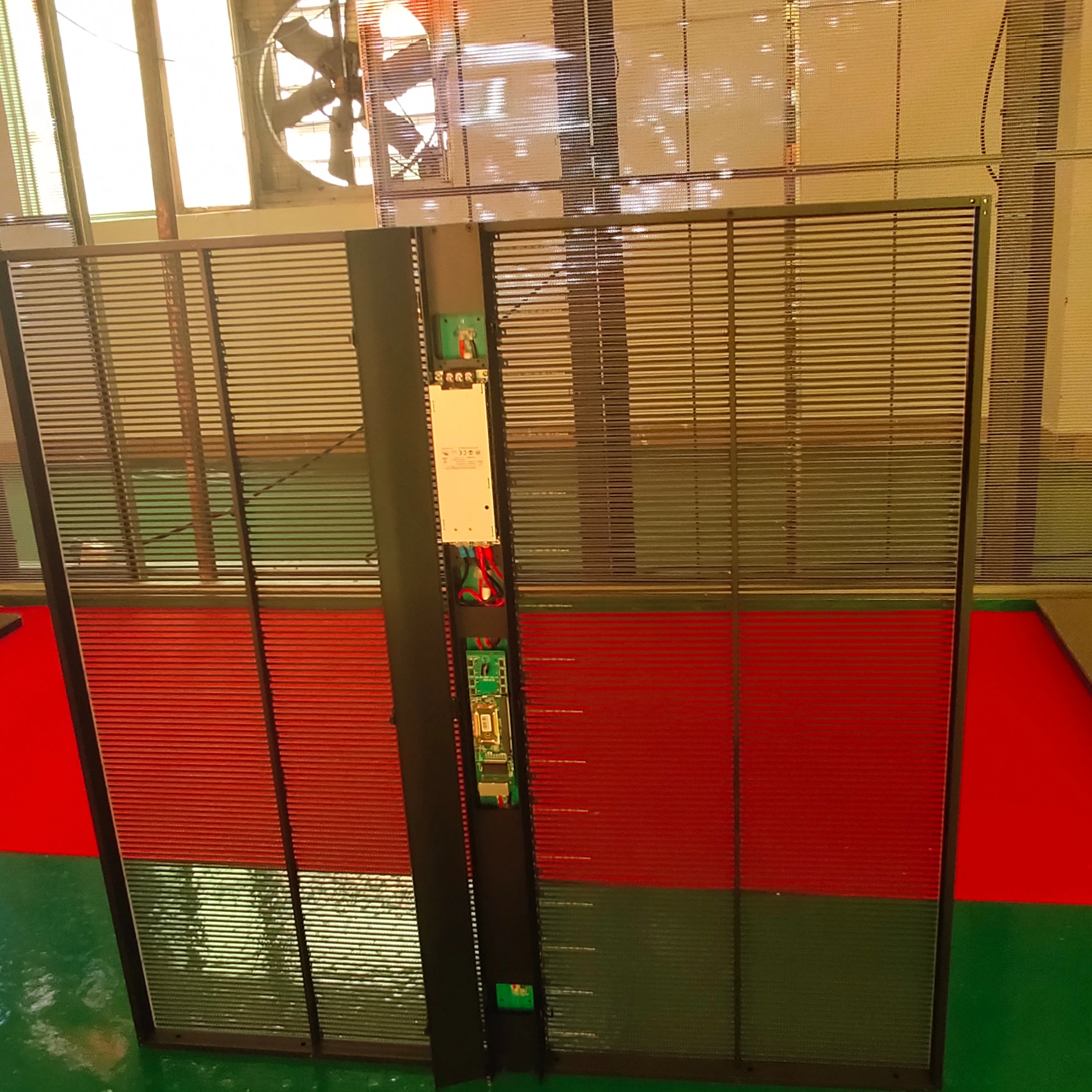 New design p3.91-7.82mm 1000*1000mm panel 80% transparent stage wall indoor video led display for good price