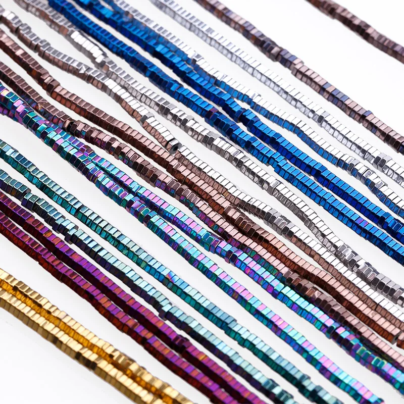 Zenper 3 мм * 1 квадратная форма гематит Свободный цветной камень оптовая продажа