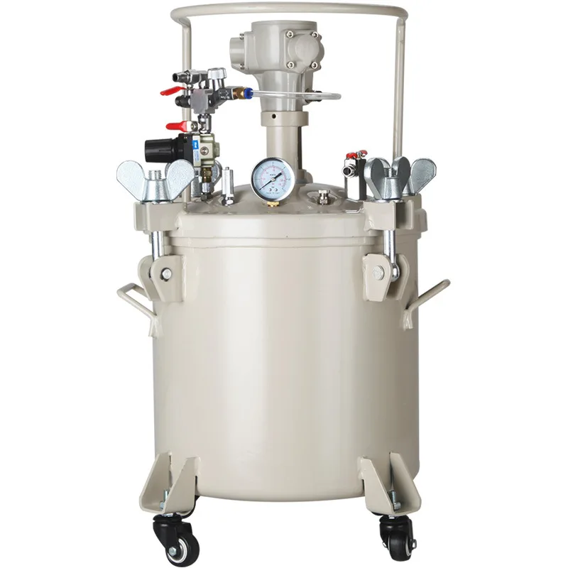 60 Liter Pneumatic Paint Pressure Pot Automatic Agitating Spray Paint Pressure Pot Tank with Air Powered Mixing Agitator Sprayer