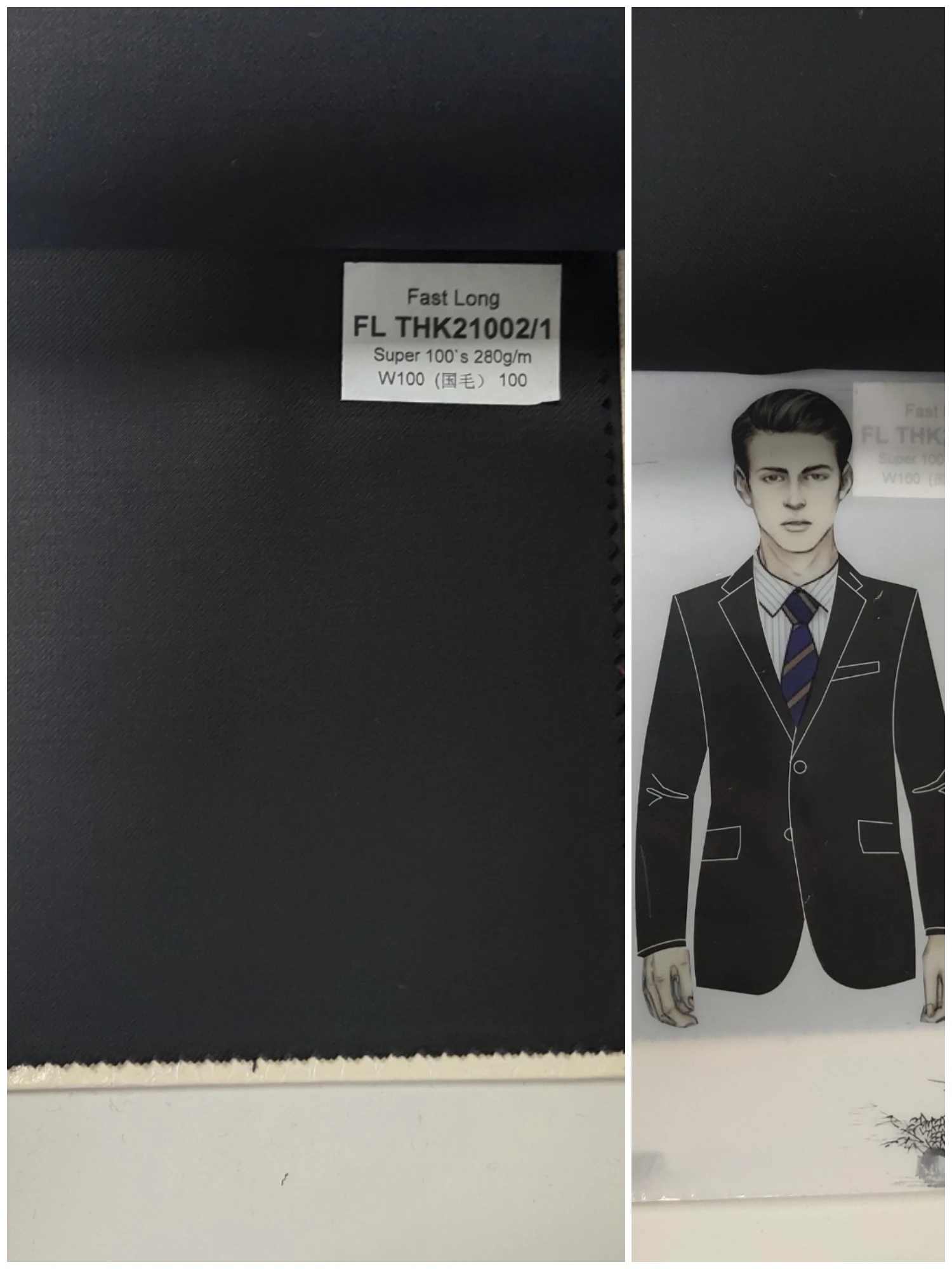 Good price FLTHK w100 280gsm men women fashion chinese wool new fashion trends suit fabric