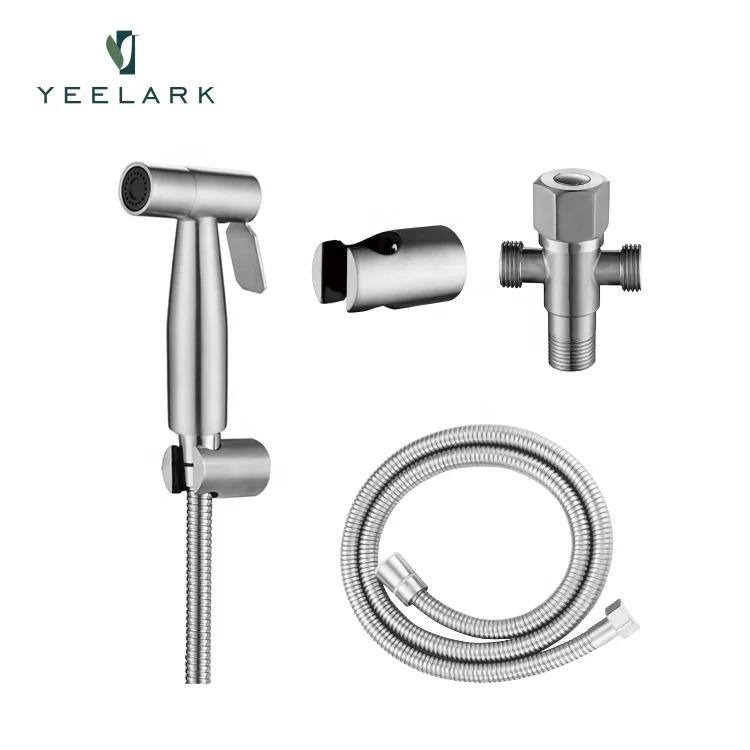 304 stainless steel 120cm water pipe bathroom toilet bidet handheld spray shattaf set