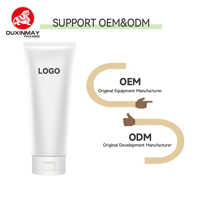 Co friendly Sugar cane  PE packaging cleanser soft hand cream hair and body tube shampoo  Squeeze for cream tube packaging