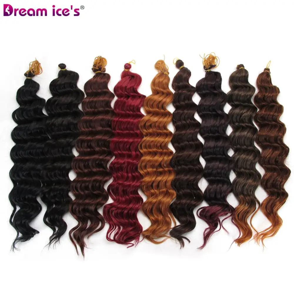 Плетеные крючком волосы Dream Ice, удлинители волос, синтетические волосы, 20 дюймов, высокотемпературное волокно