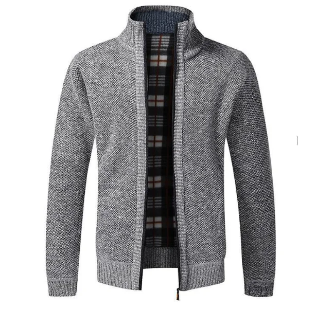 Liu Ming Cheap Wholesale Autumn Winter 2024 Trending Men Clothing Casual Stand Collar Jacket Coats Knitted Cardigan Sweater