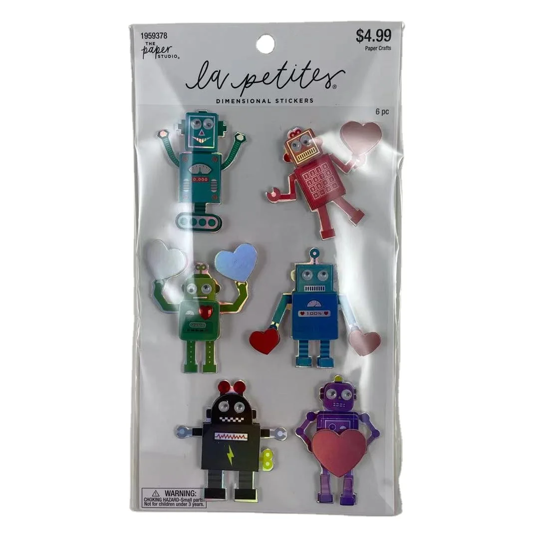 Custom 3D sticker cute cartoon motion paper sticker