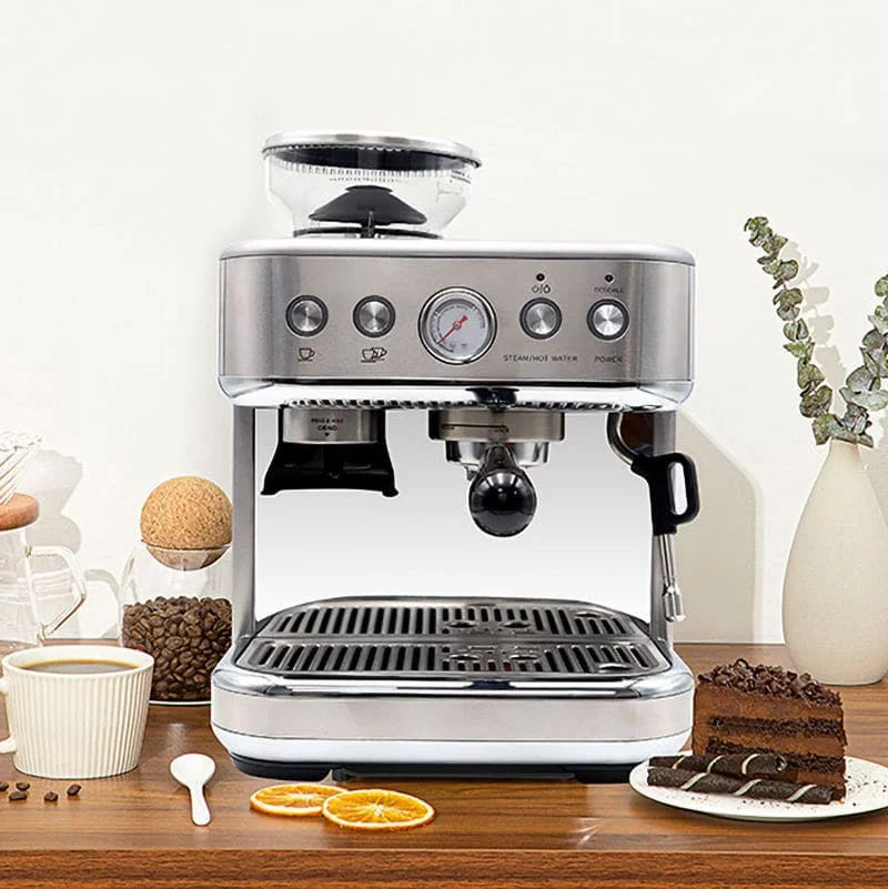 Retro style Semi-Auto Espresso coffee maker machine 19 Bar steam home appliance