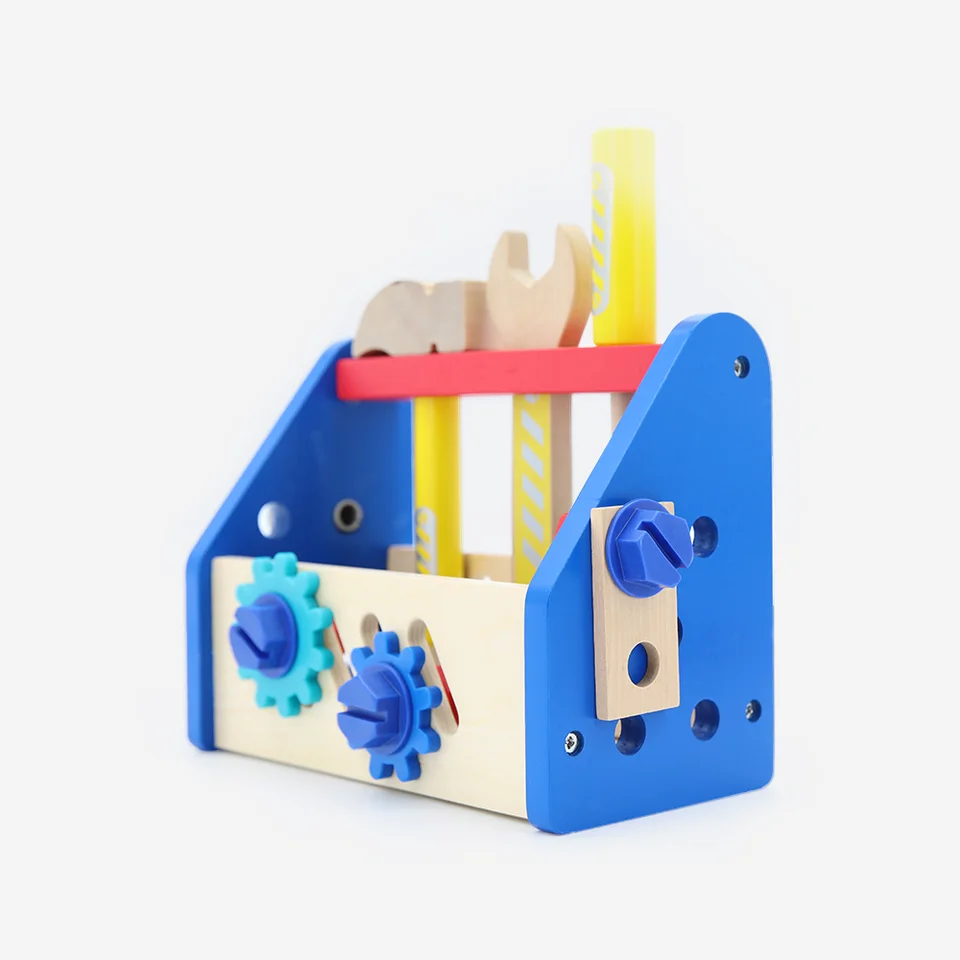Portable Cartoon Kids Baby Wood Repair Set Tool Multifunctional Educational Puzzle Toy