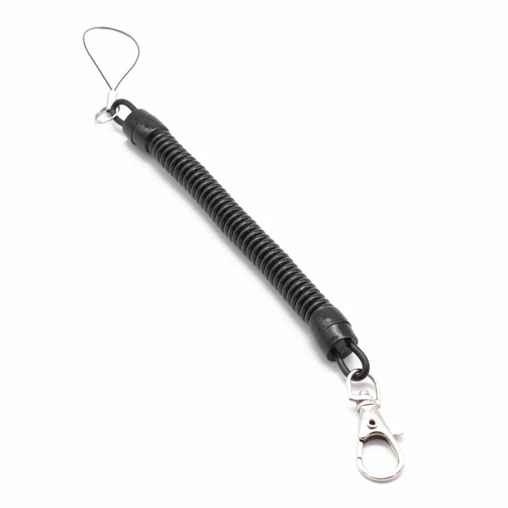 Retractable Spring Coil Spiral Stretch Chain Key Chain Hot Popular Black Custom Logo Metal Keychain Custom Size 01 CN;GUA Taiyao