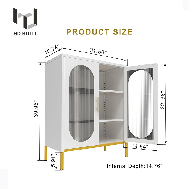 Manufacturers hot selling living room dining room metal storage cabinet dining cabinet with adjustable shelves