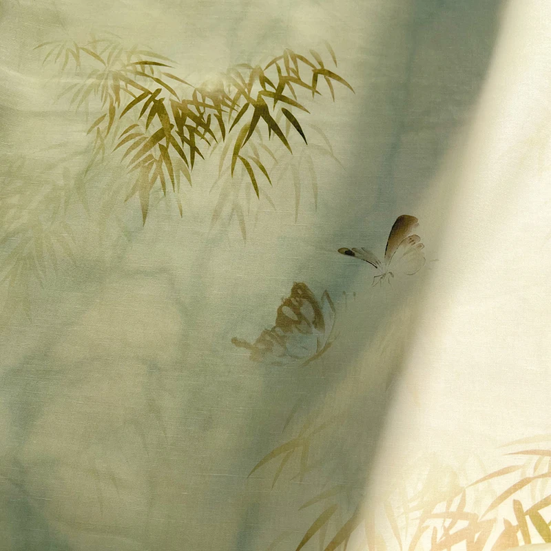 Skin friendly soft high-end rayon 5% hemp dress fabric