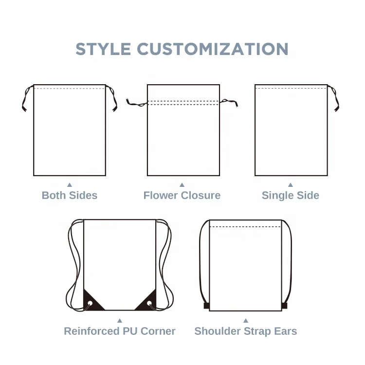 huahao Factory Price Calico Logo Canvas Pouch Drawstring Storage Bags Cotton Cloth Dust Bag
