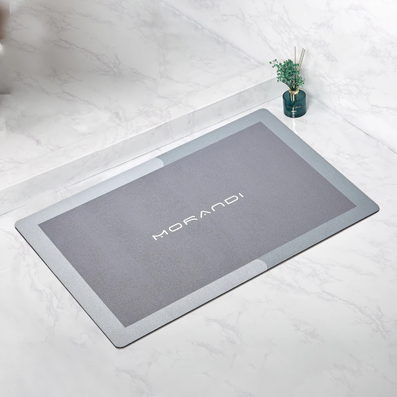 Custom Bathroom Nonslip Mat With Bath Shower Door Foot Mat Rug Quick Drying Bath Kitchen Entrance Door Mats