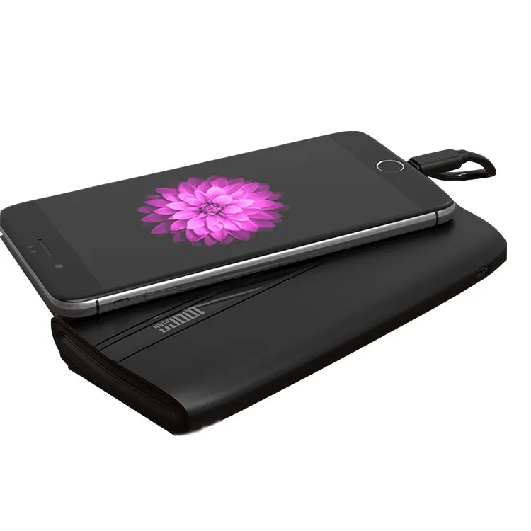 portable slim 10000mAh power bank with usb-c PD QC3.0 fast charger Qi wireless charging  for mobile phone