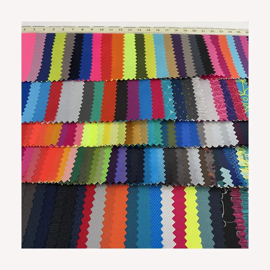 Различные цвета 200D Оксфорд полиэстер 450 мм 1200 мм водонепроницаемый ПУ покрытием готов к отправке ткани