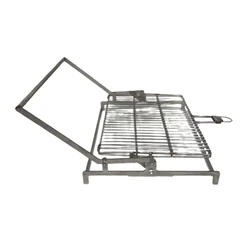 Stainless steel BBQ grill mesh with flip function