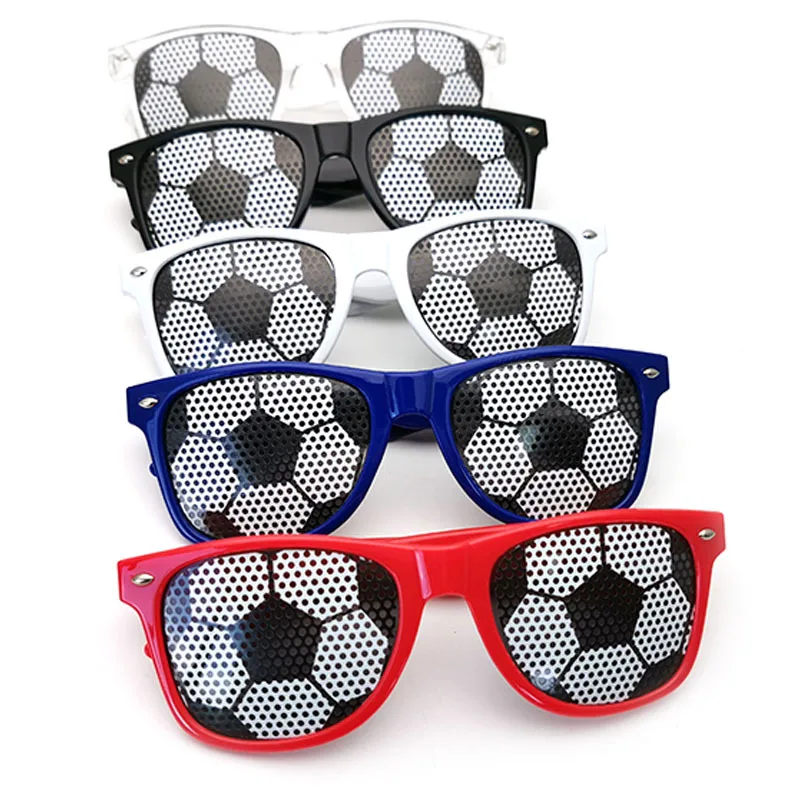 Soccer Ball Football Fans Pinhole Sticker Printing National Country Flags Sunglasses for World Cup