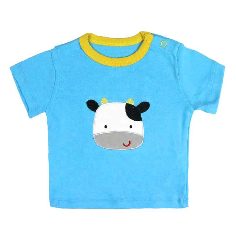 
Wholesale cheap infant clothes kids short sleeve newborn baby cotton boys girls t shirt 5-piece 