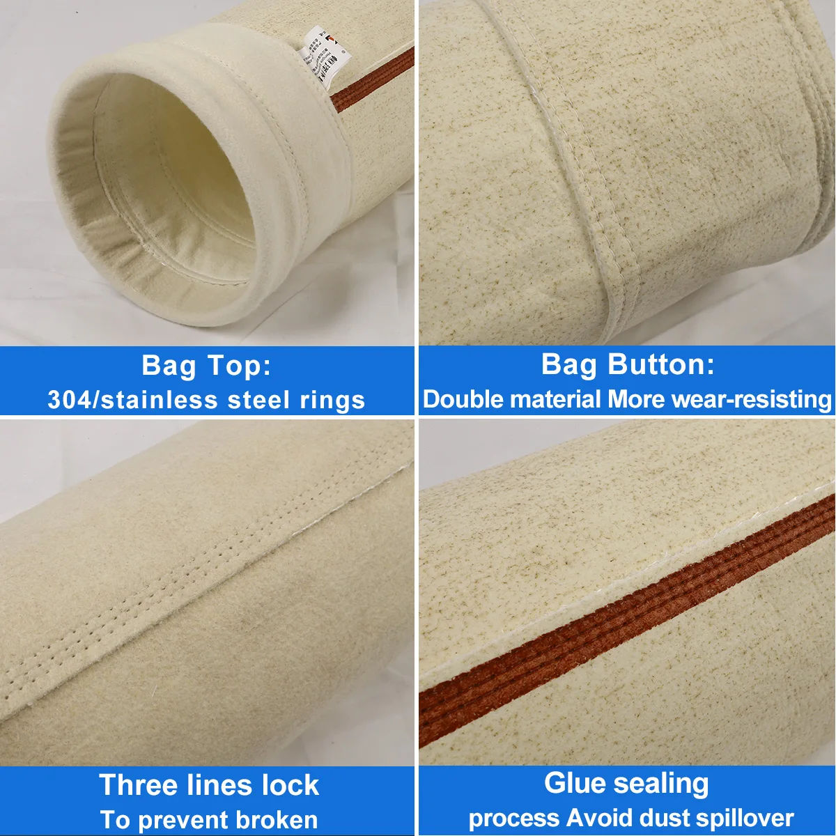 High temperature resistant nomex/Aramid filter bag filter cloth filter fabric for an asphalt plant