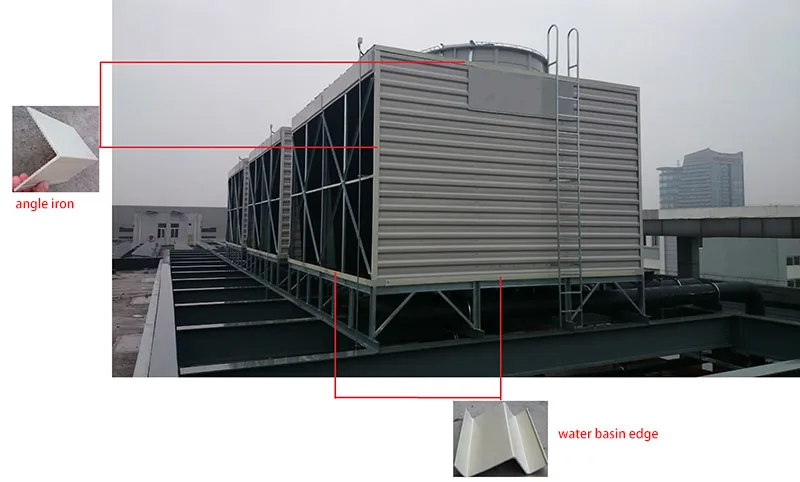 FRP  water basin edge of Ventilation engineering or FRP cooling tower Resistance to high temperature oxidation