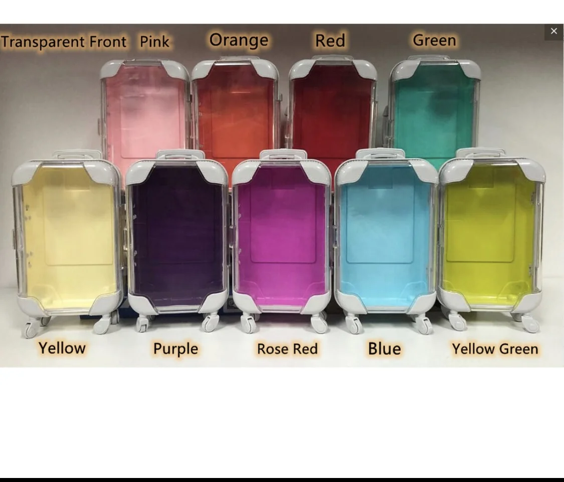 Customized mini luggage case for eyelashes various colors customized suitcase