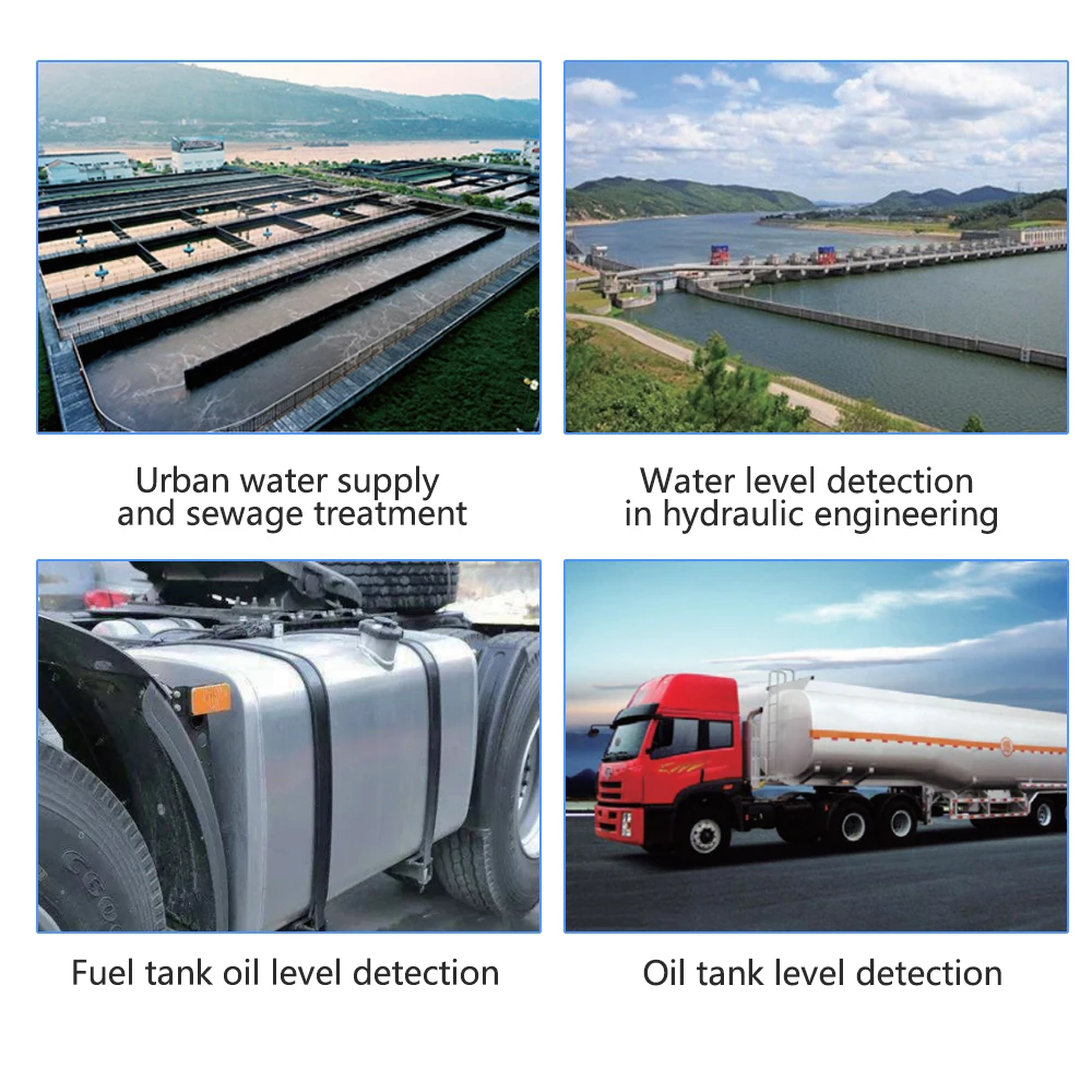 304 316 Stainless Steel Modbus IP68 Waterproof 9-36V DC 2-wire Input Pressure Liquid Level Sensors For Wastewater Treatment