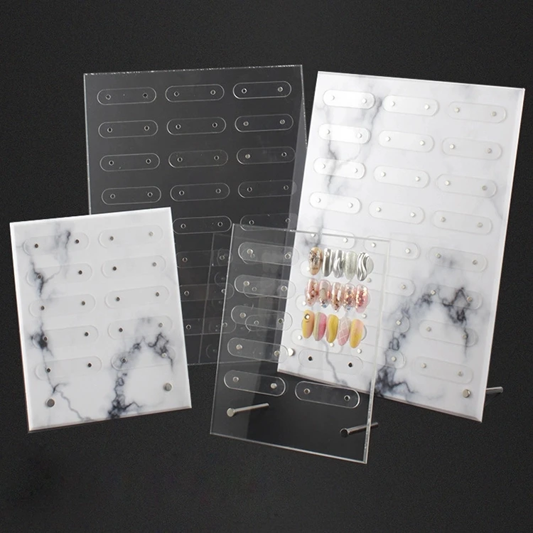 False Nail Tips Nail Art Display Stand magnet clear acrylic nail art display board