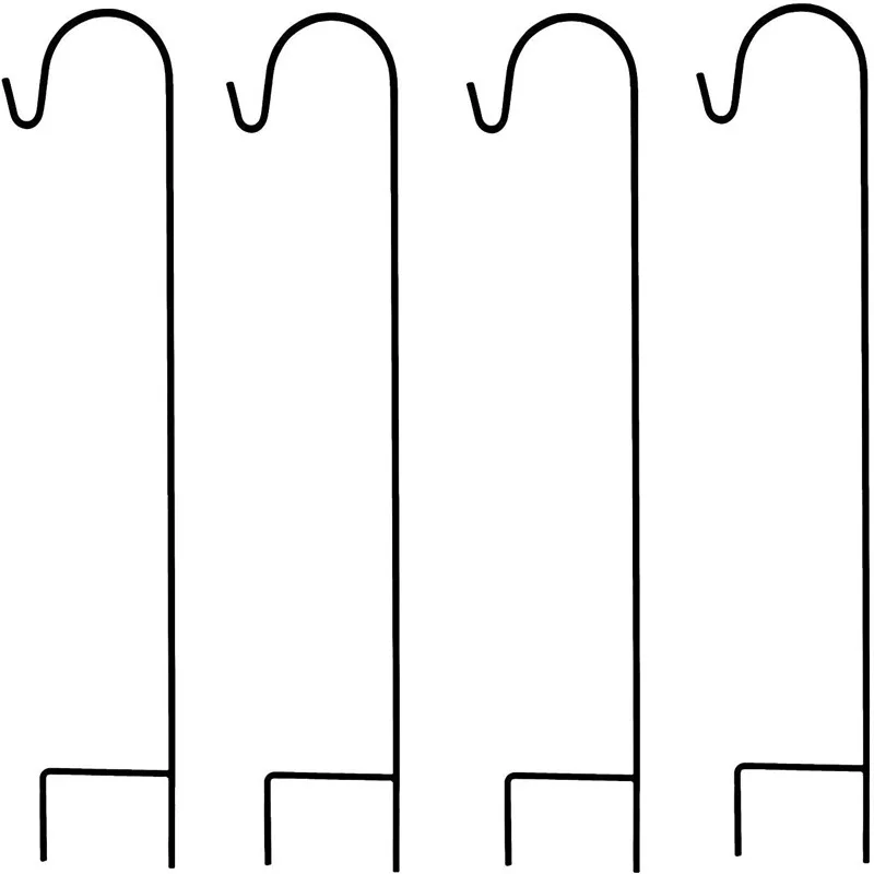 Shepherd Hook 35 inch Tall Garden Outdoor Hook for Hanging Solar Light Bird Feeders Lanterns