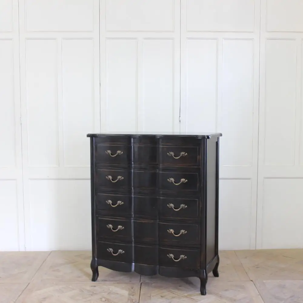 french style solid wood chest of drawer for bedroom design