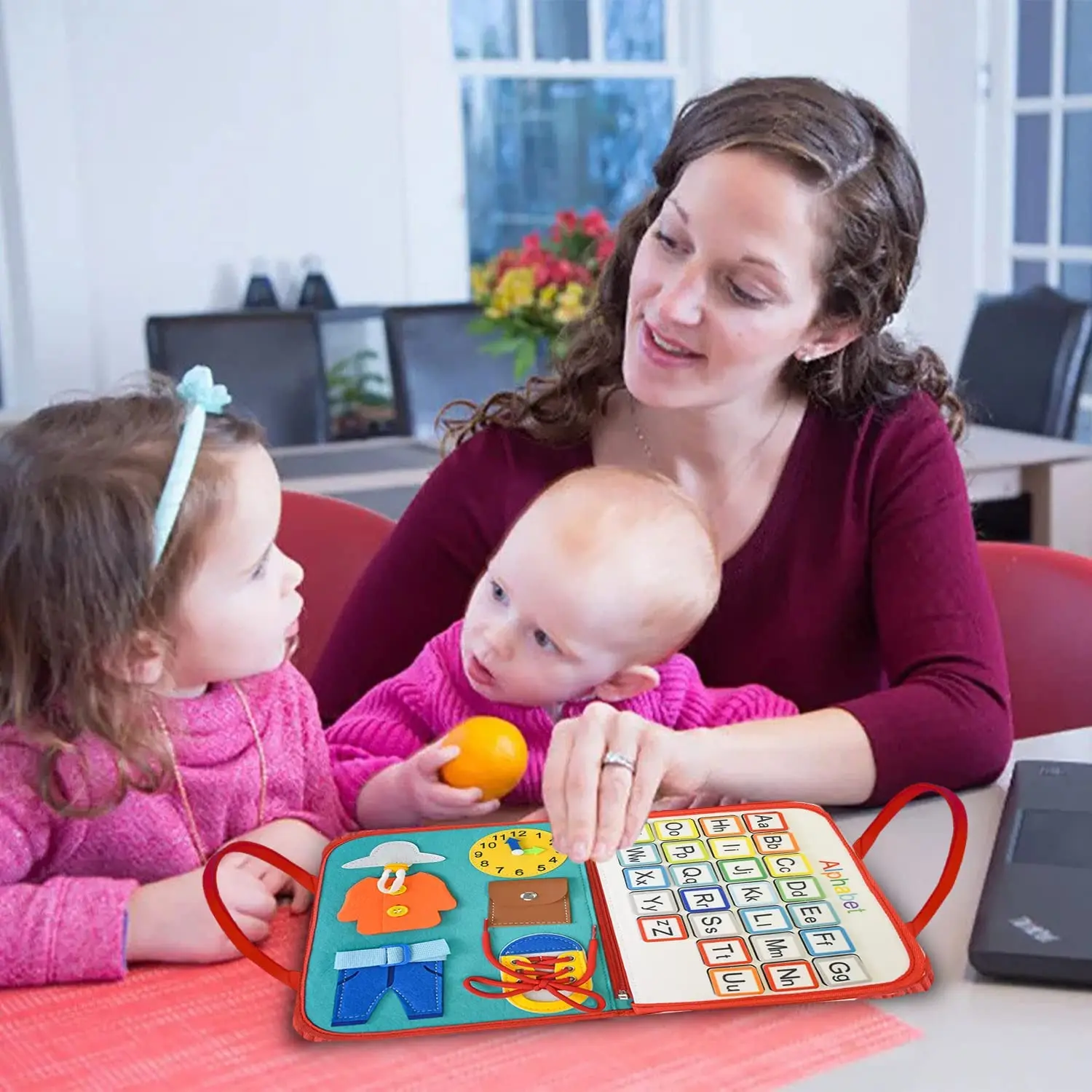 Newest Design Sensory Montessori Busy Book Ocean yacht Pattern 3D Quiet Busy Board with 8 pages for Toddlers 1-3