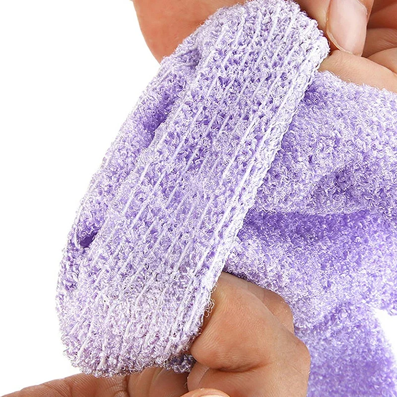 2025 JIESHEN 100% natural body Exfoliating Five-Finger Bath Gloves Shower Scrub Cleaning Body Massage Glove Bath Accessories