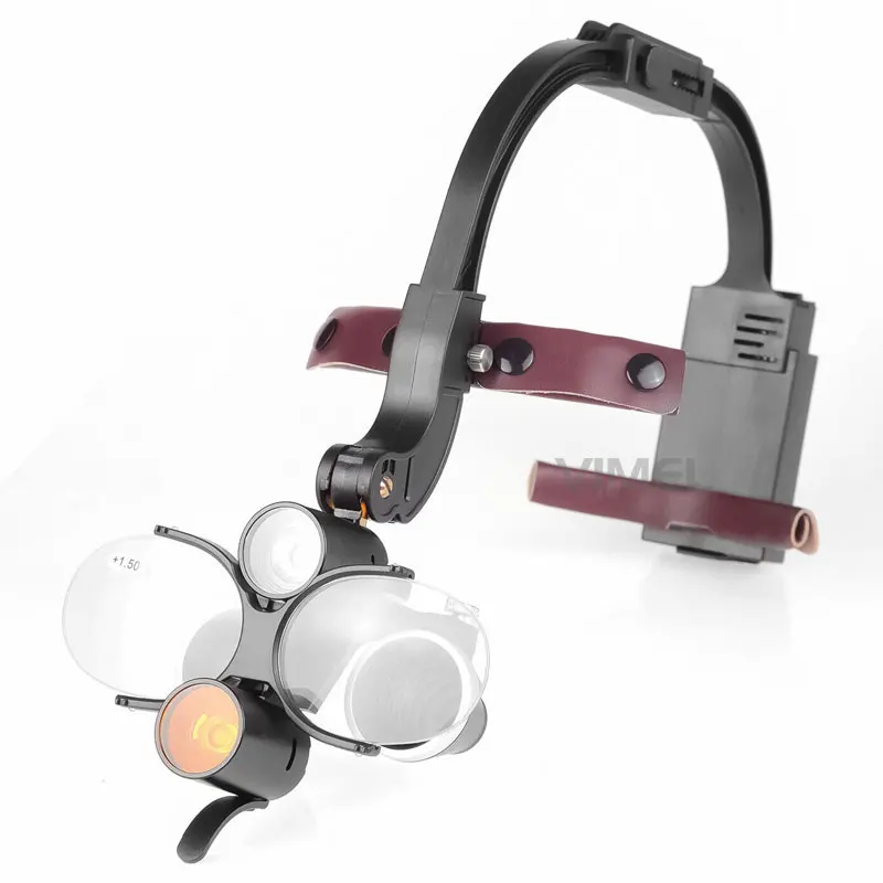Dental LED 5W Head Light Lamp 6.0X Dentisit Surgical Headlight Magnification Binocular Loupes Lab Dentistry