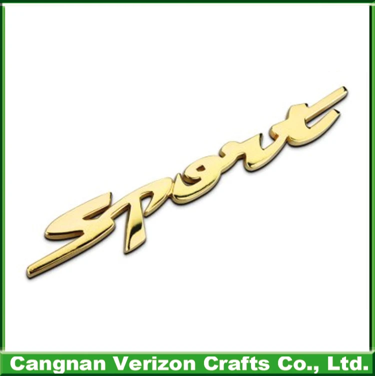 Manufacturer 3D outdoors chrome logo sticker car emblem badge