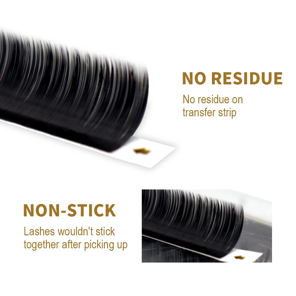 16Rows Individual Eyelash Extension for Professional Lash C/D/DD Fake Eyelashes Natural Soft Faux Mink Black Matte Maquiagem