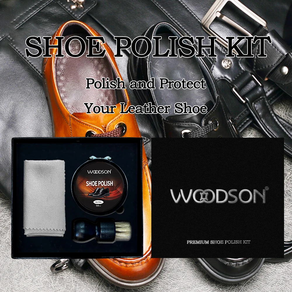 Professional Shoe Polish Kit All in One Leather Shoe Care Set Shoe Polish Kit with Private Label