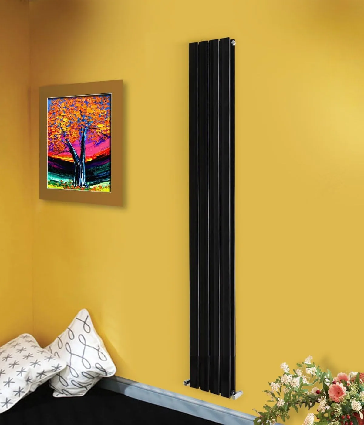 Modern Double Column Flat Panel Radiator Heater Vertical Design With Flexibility for Home & Gym Use