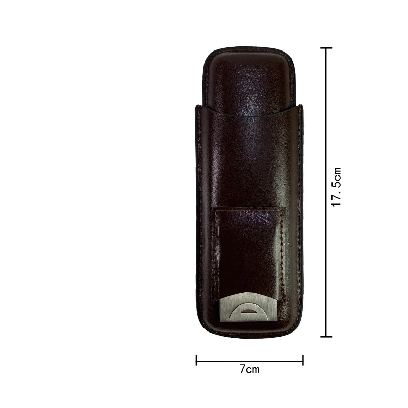 Portable Mini PU Cigar Humidor 3 Tube Cigar Humidor with Cigar Cutter Cigarette Accessories