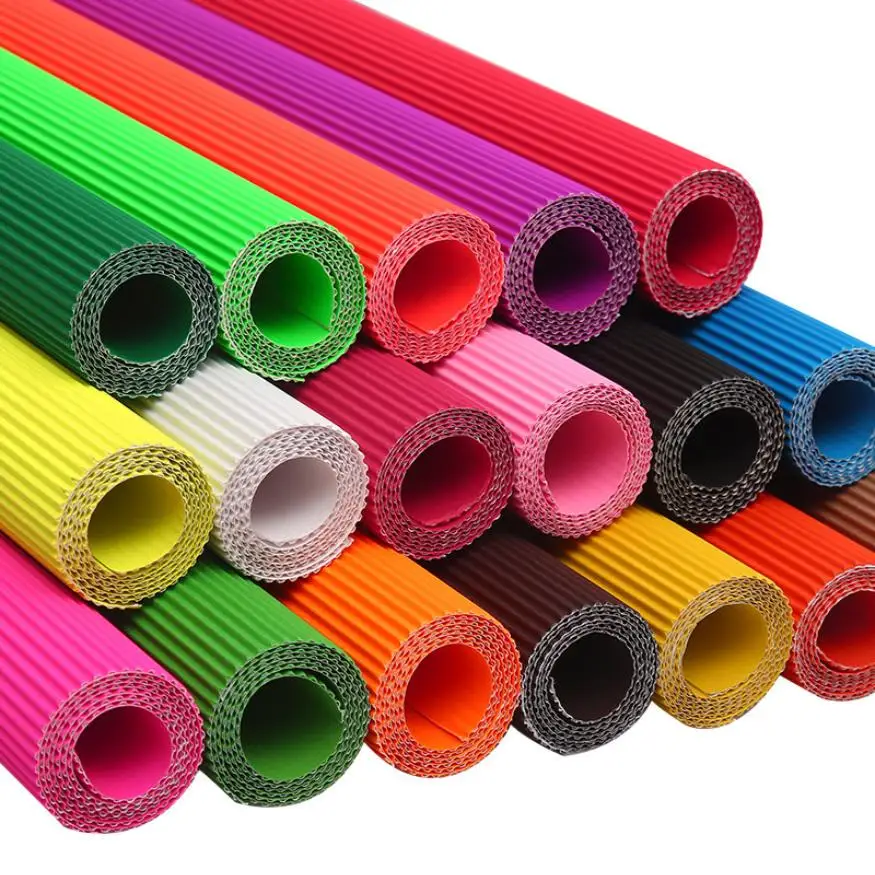Wholesale color corrugated paper black kraft corrugated cardboard paper roll or sheets