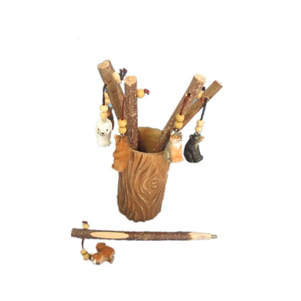 natural wood animal pen handmade gifts Decorative Wood Ballpoint Promotional Gift Fancy Wood Animal Pen