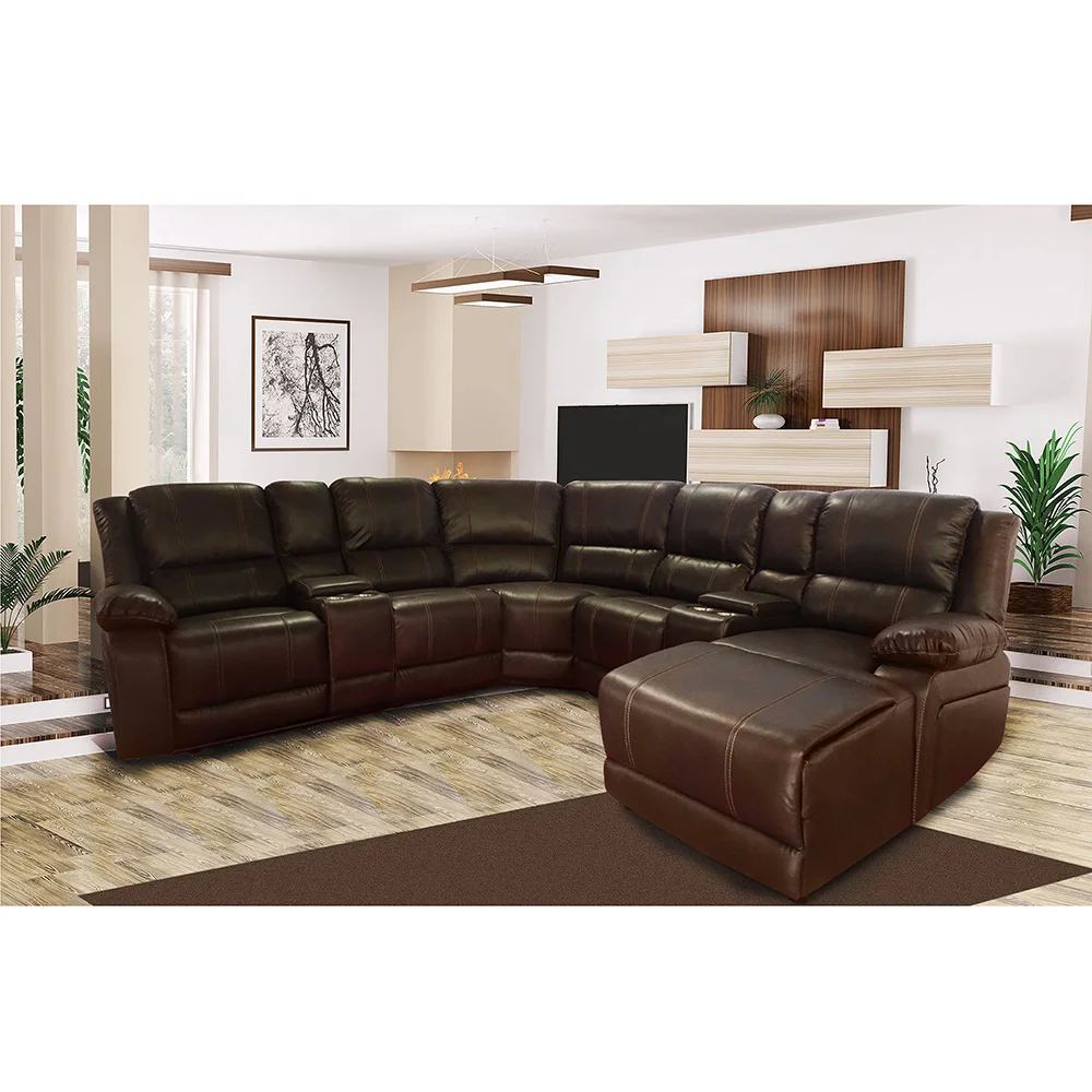 Top Quality Seat Recliner Lounge Sectional Decorative Leather Sofa Modern Style Leisure Sofa