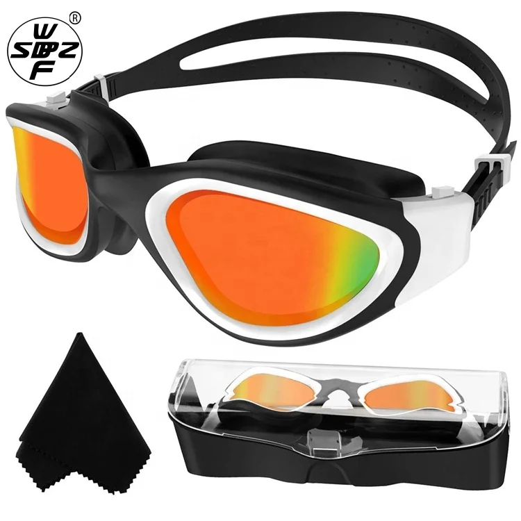 No Leaking UV Protection Swimming Goggles Bungee Cord Strap Custom Optical Goggles Swimming