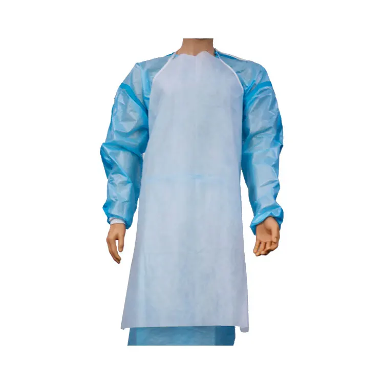 Disposable Non-woven PP PE Apron sterile one disposable apron with strings