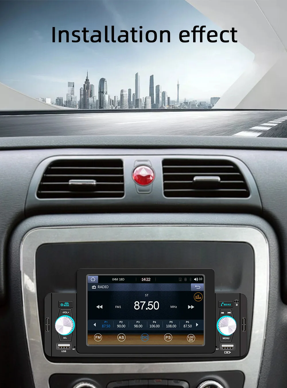 Bestree 2023 hot sale single 1 din 5 inch HD car radio player mp5 carplay with dual USB android auto mirror link carplay