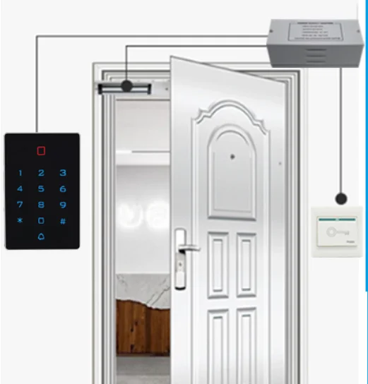 T12 Touch Screen Control Keypad  Waterproof  RFID Door Entry  Card Touch Security Access Control System