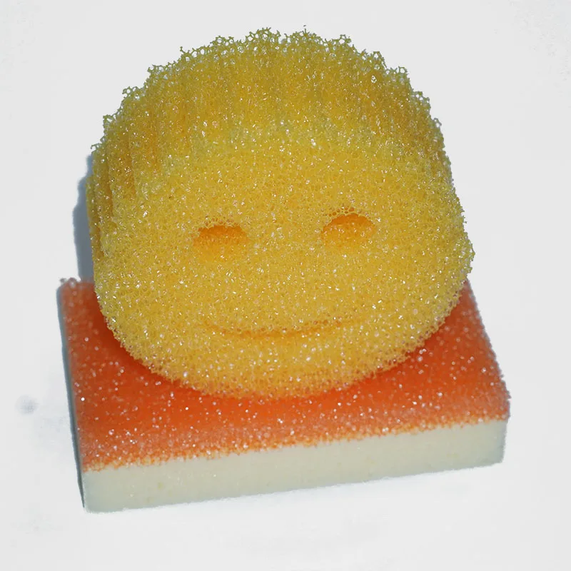 OEM Raw Material High Quality cleaning sponge Smile Face Sponge