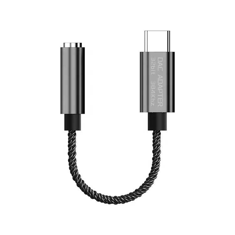 Динамик с разъемом Usb Type-C до 3 5 мм Женский Джек аудио ЦАП один плетеный кабель адаптером для Hifi